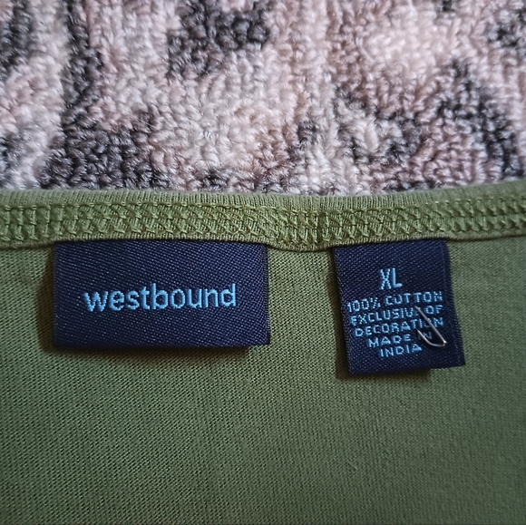 Y2K Westbound Fairy Grunge Shirt XL Green Floral Embroidery Studs Double Sided - Picture 8 of 10